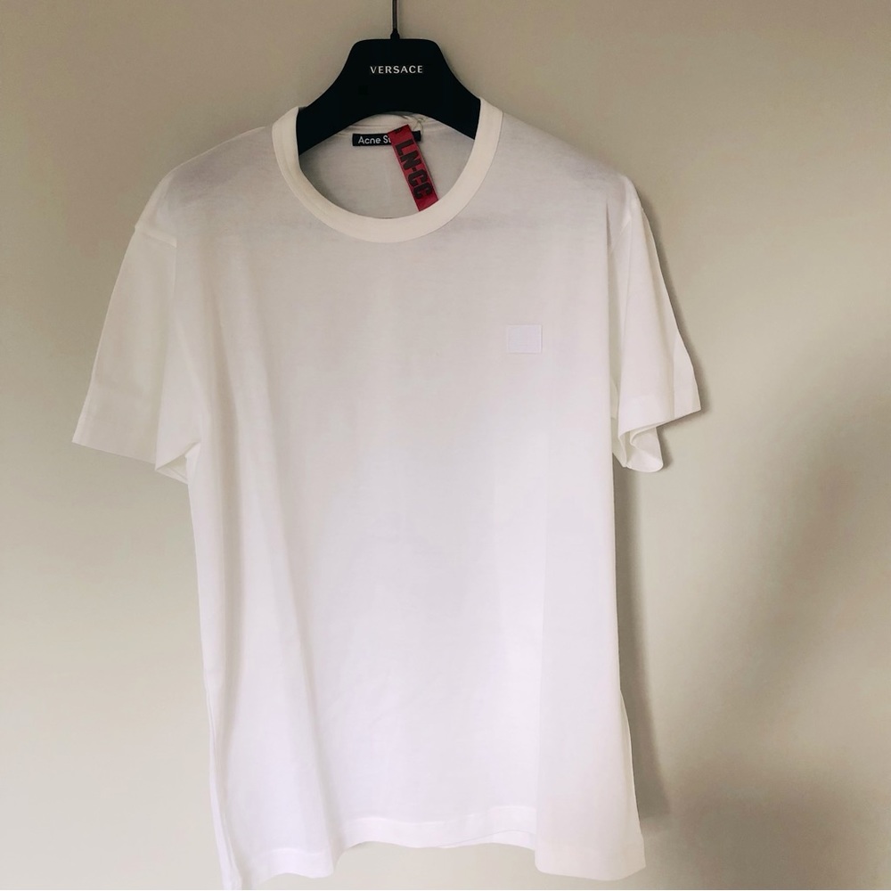Acne Studios woman white Face-patch cotton jersey T-shirt